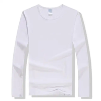 Customizable White Long Sleeve Sublimation Blank Tshirt Polyester