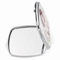 Customizable SQUARE Photo Frame Compact Pocket Face Mirror Sublimation Blank