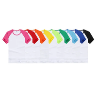 Customizable Raglan Sublimation Blank Custom Logo Tshirt