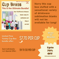 The Cup Box: Sublimation Blank Drinkware Bundle