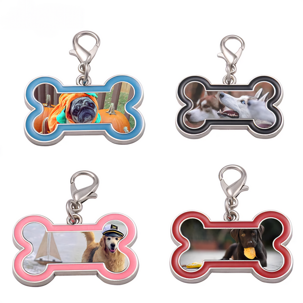 Customizable Dog Bone Metal Keychain Sublimation Blank